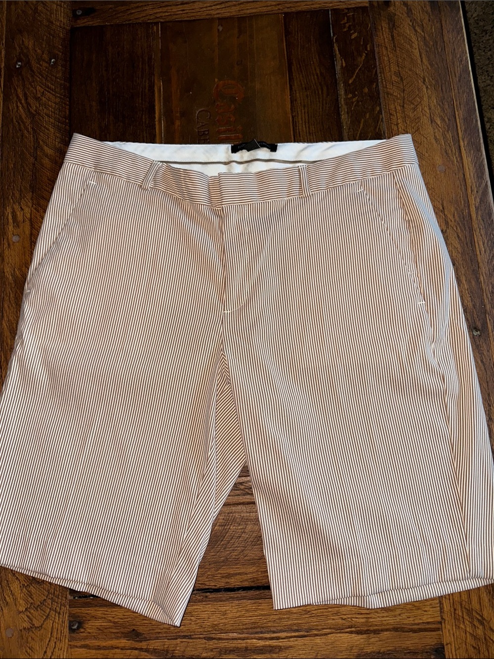 Banana Republic Striped Flat-Front Shorts